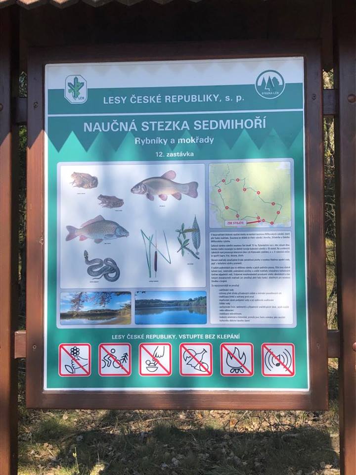 Informační tabule na Hornomířkovském rybníku